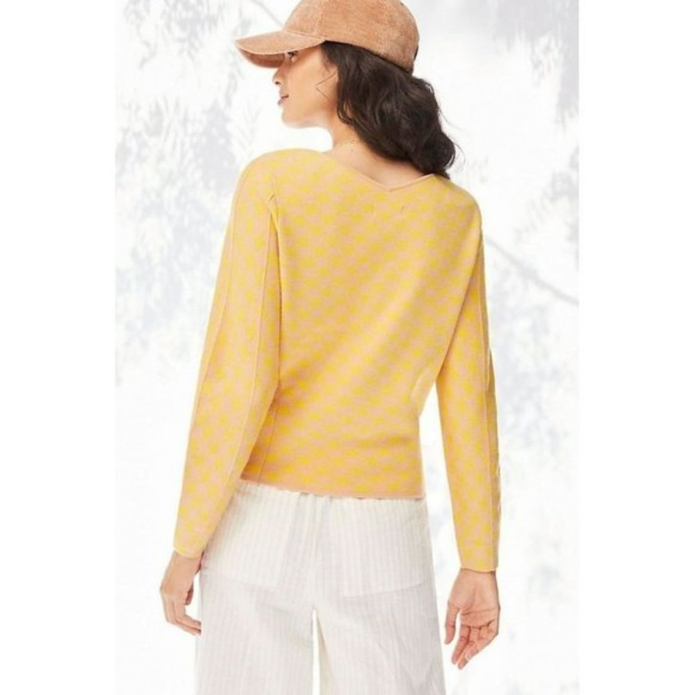 Anthropologie Honey Maeve Lupita V-Neck Sweater. SZ M - Picture 3 of 3